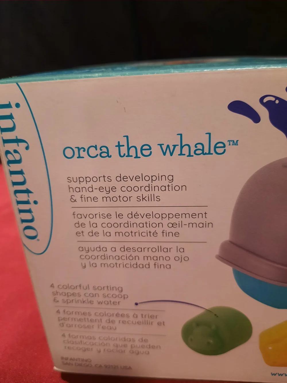 Infantino Orca the Whale Bath Learning Blocks Toy